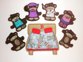 Monkey's Jumping On The Bed Finger Puppets