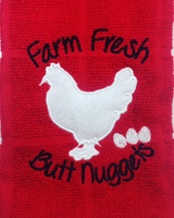 
              Farm Fresh Butt Nuggets Hand Towel
            